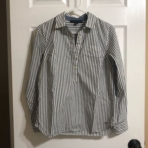 Tommy Hilfiger Striped Half-button Shirt - Size S